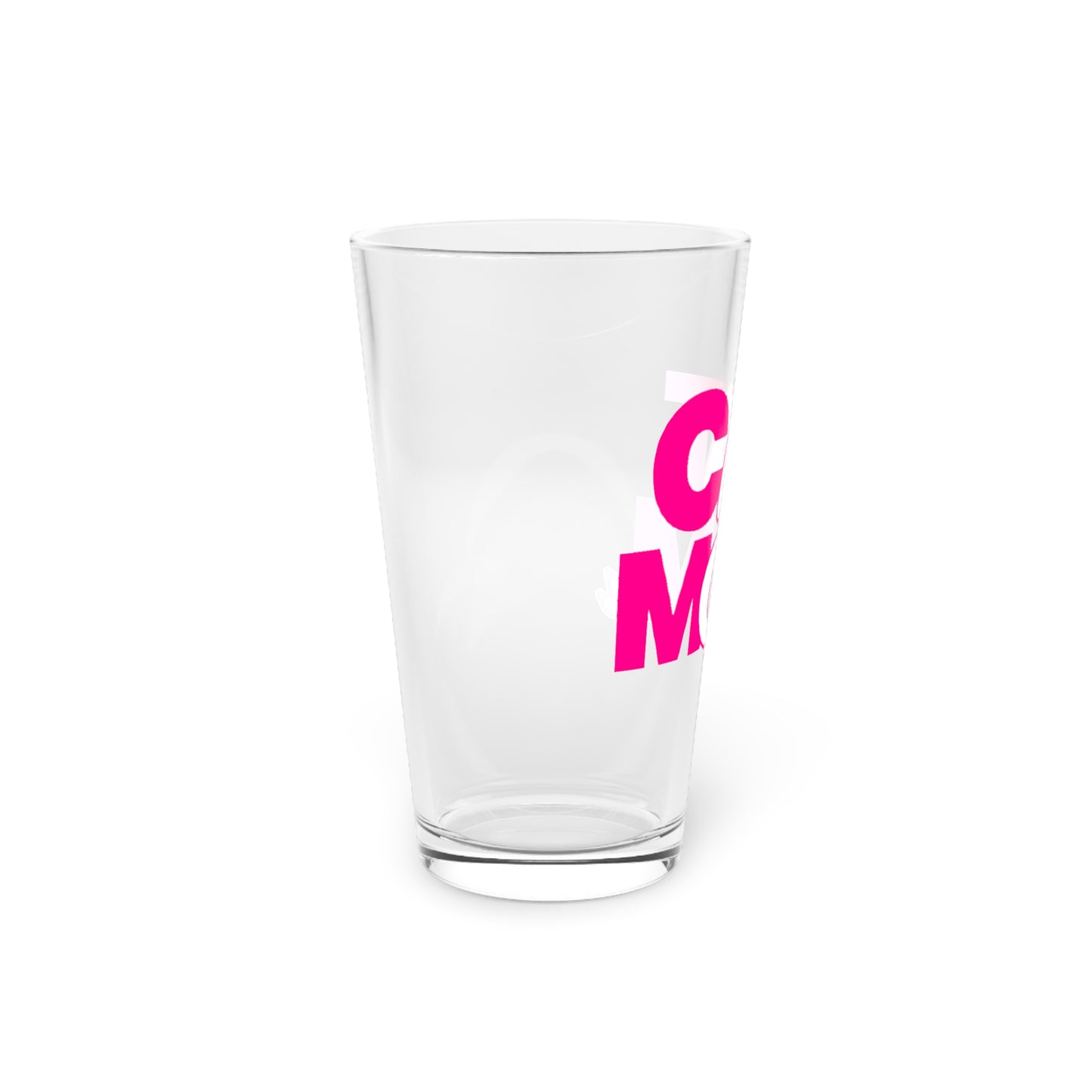 Cat mom pink Beer Glass
