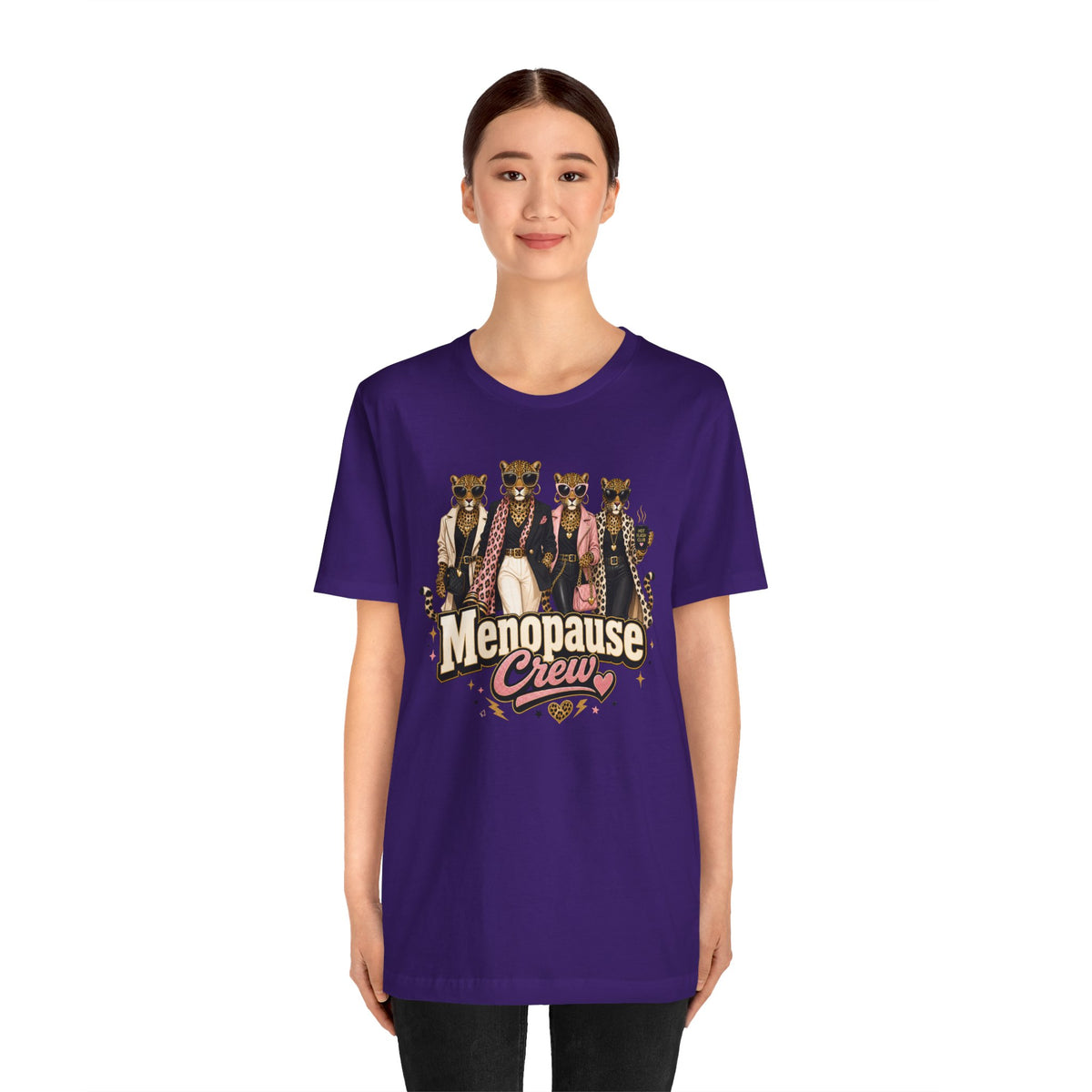 Menopause crew leopard T-shirt