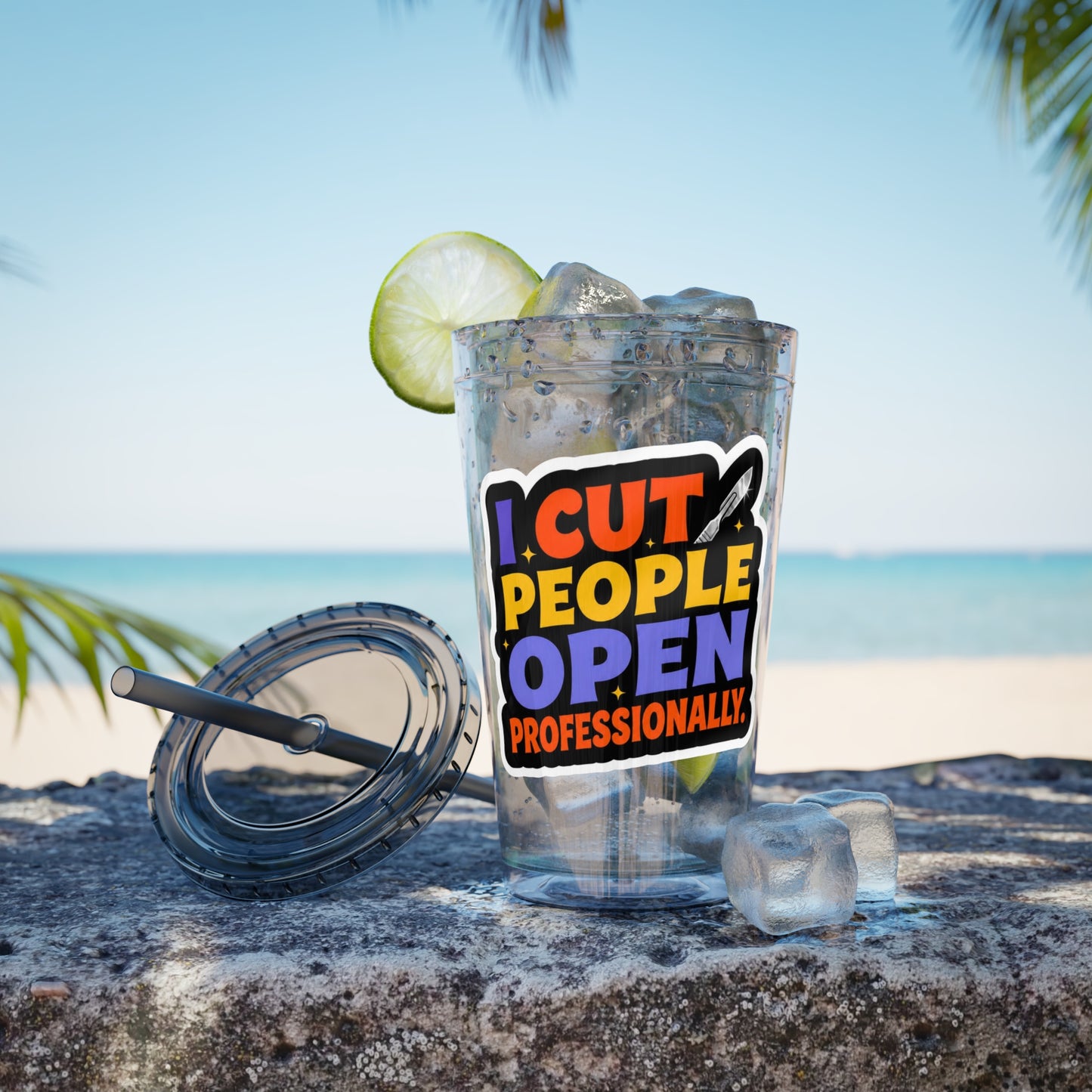 I cut people open professionally Clear Insulated Cup