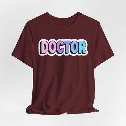 DOCTOR faux sticker T-shirt
