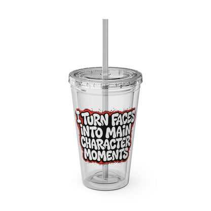 I turn faces into main character moments Insulated Cup