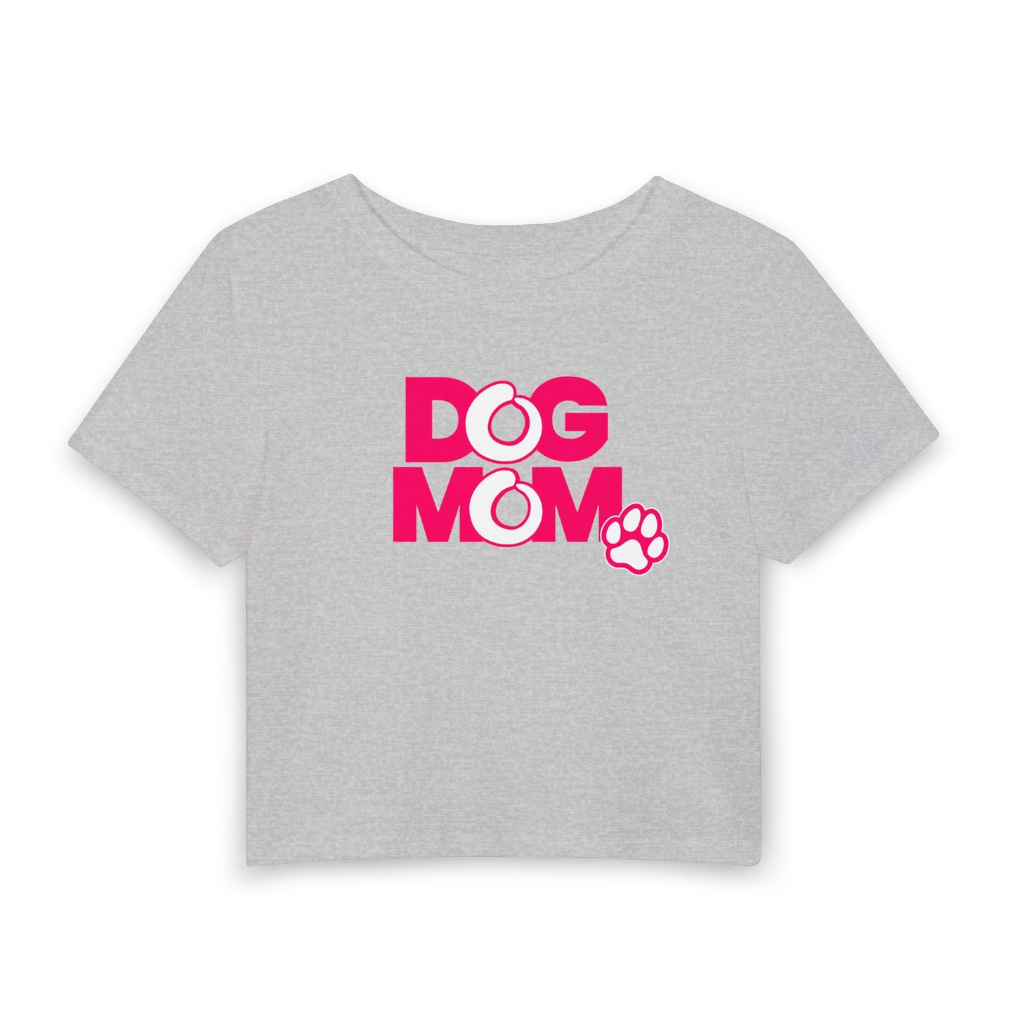 Dog mom pink Crop Tee