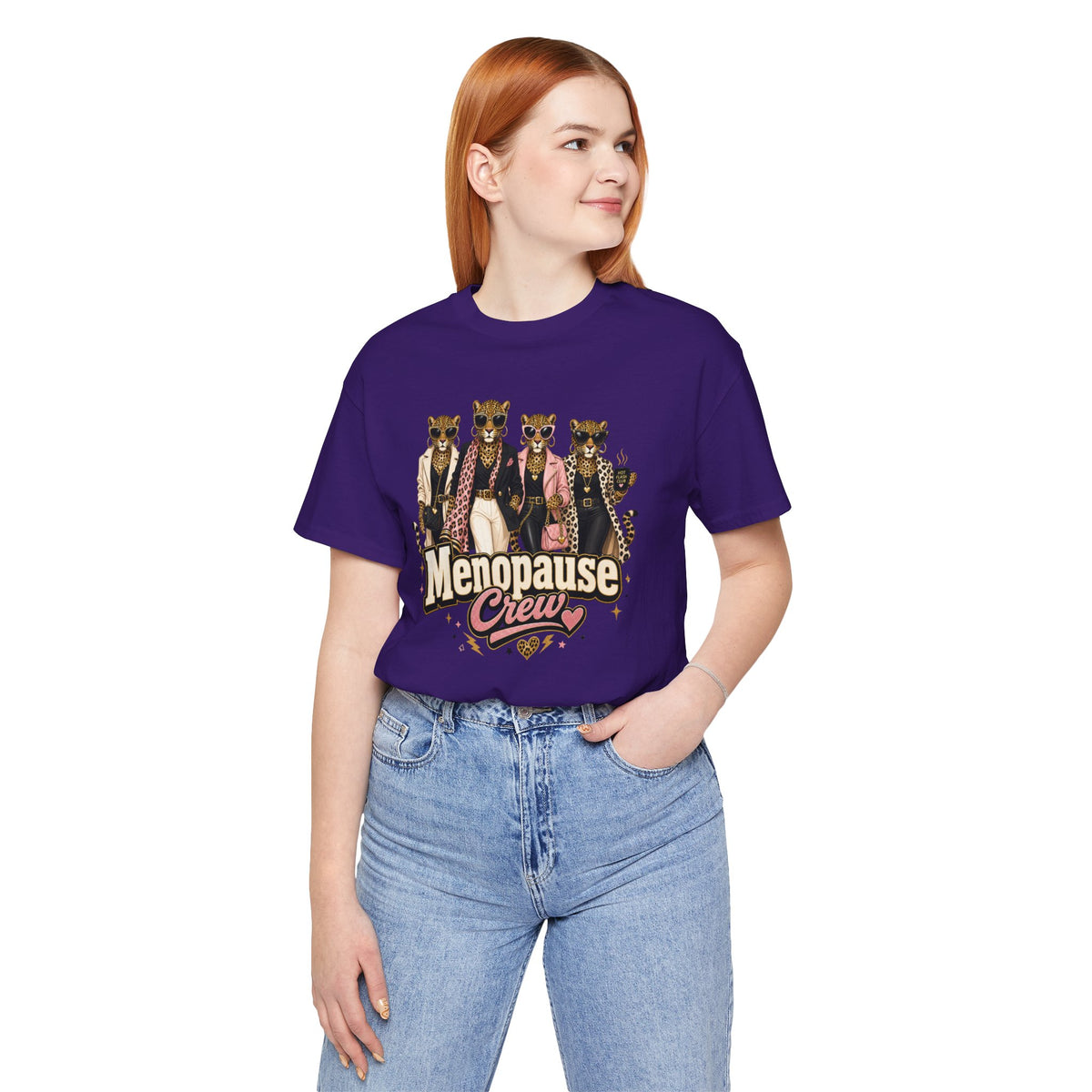 Menopause crew leopard T-shirt
