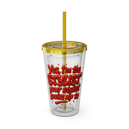 Yes, I'm the STYLIST your stylist looks up to Clear Insulated Cup