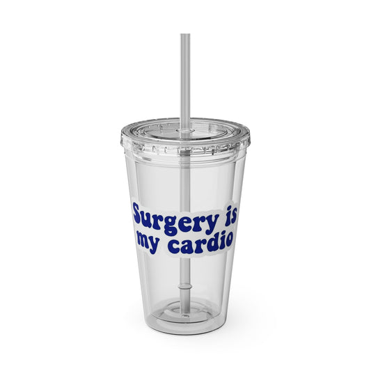 Surgery is my cardio Clear Insulated Cup
