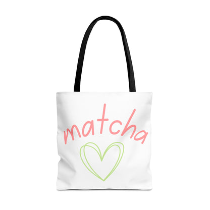 Matcha Heart Tote Bag