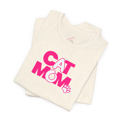 Cat mom pink T-shirt