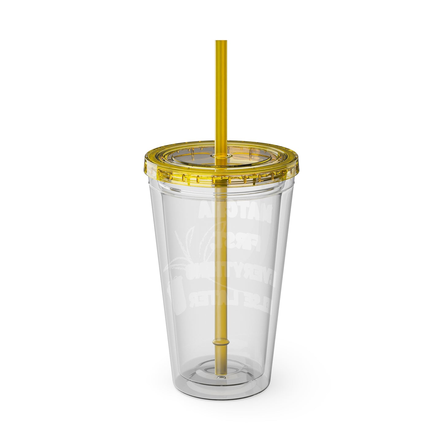Matcha First Everything Else Later Clear Insulated Cup