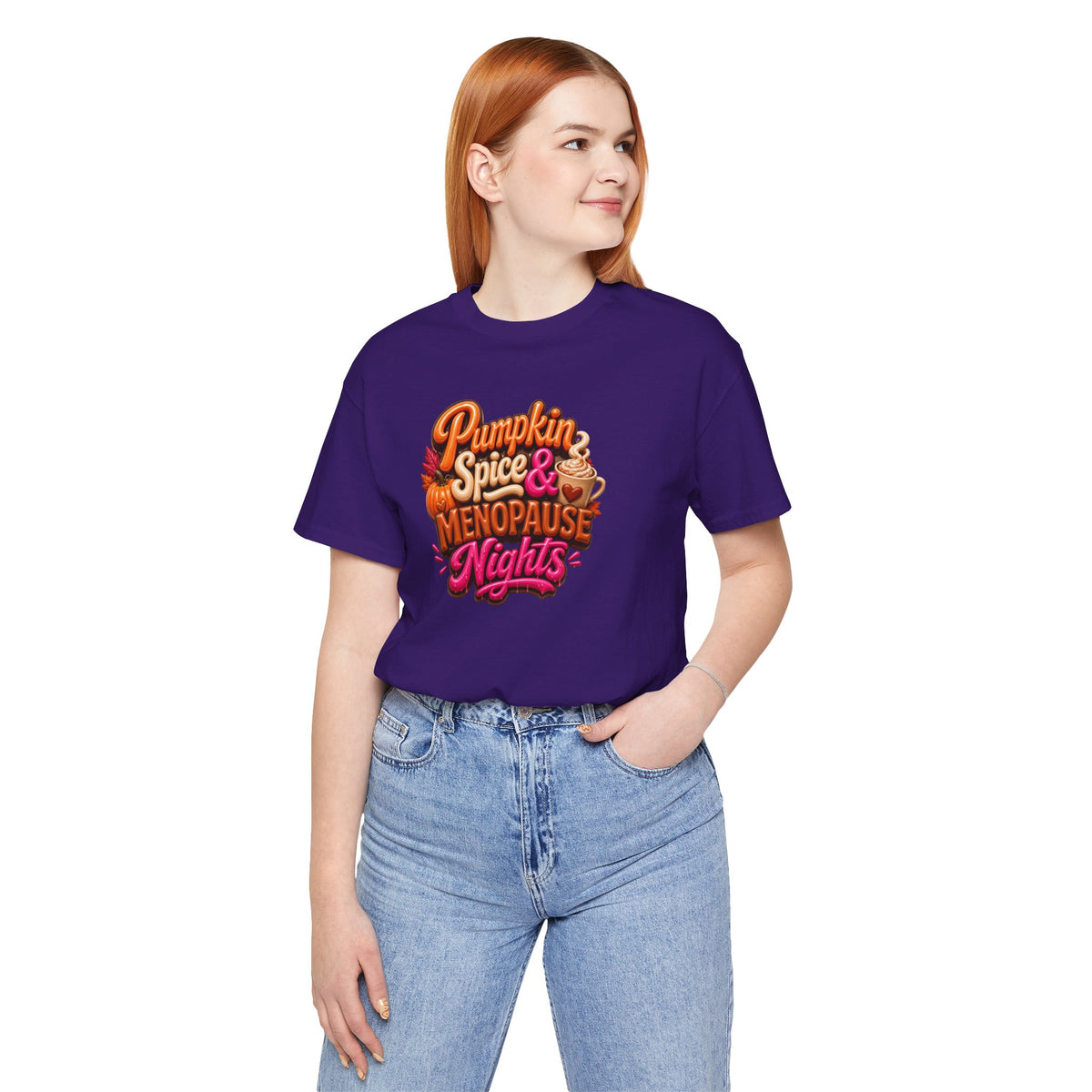 Pumpkin spice & menopause nights T-shirt
