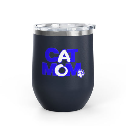 Cat mom blue Tumbler