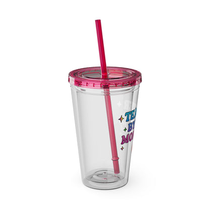 Teacher by day mom 24/7 Clear Insulated Cup