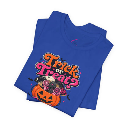 Trick or treat? Girl bring me a fan T-shirt