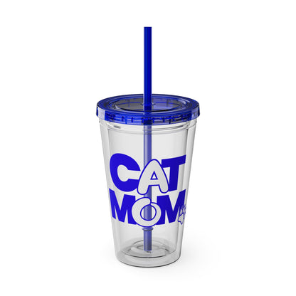 Cat mom blue Insulated Cup