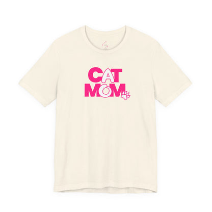 Cat mom pink T-shirt