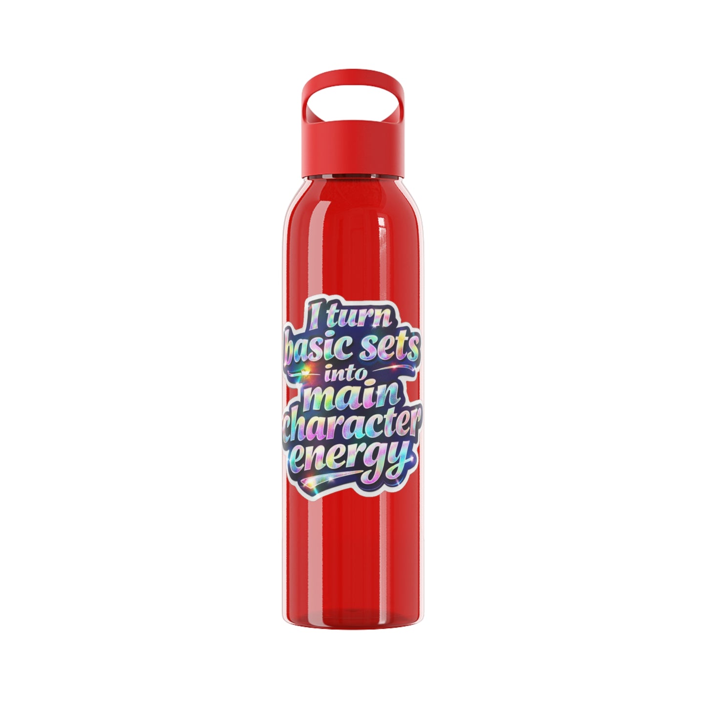 I turn basic sets into main character energy Water Bottle