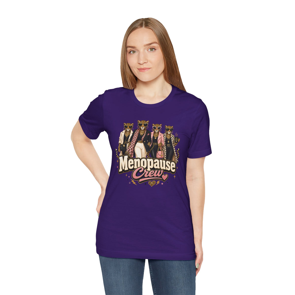 Menopause crew leopard T-shirt