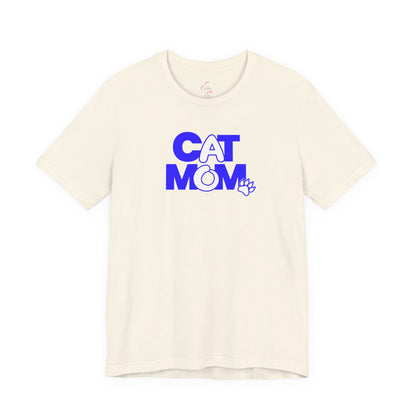 Cat mom blue T-shirt