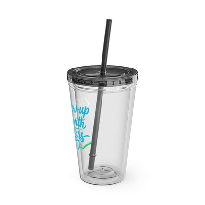 Your glow up starts with my tweezers Clear Insulated Cup