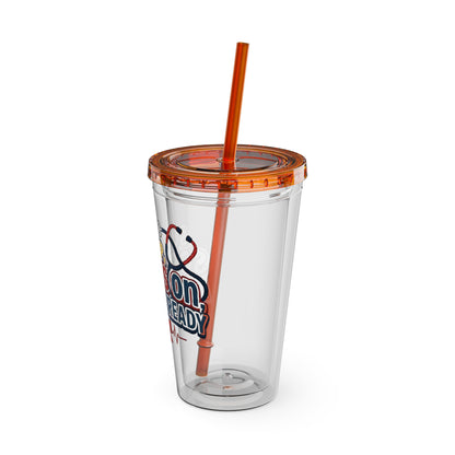 Suns up, scrubs on, attitude ready Clear Insulated Cup