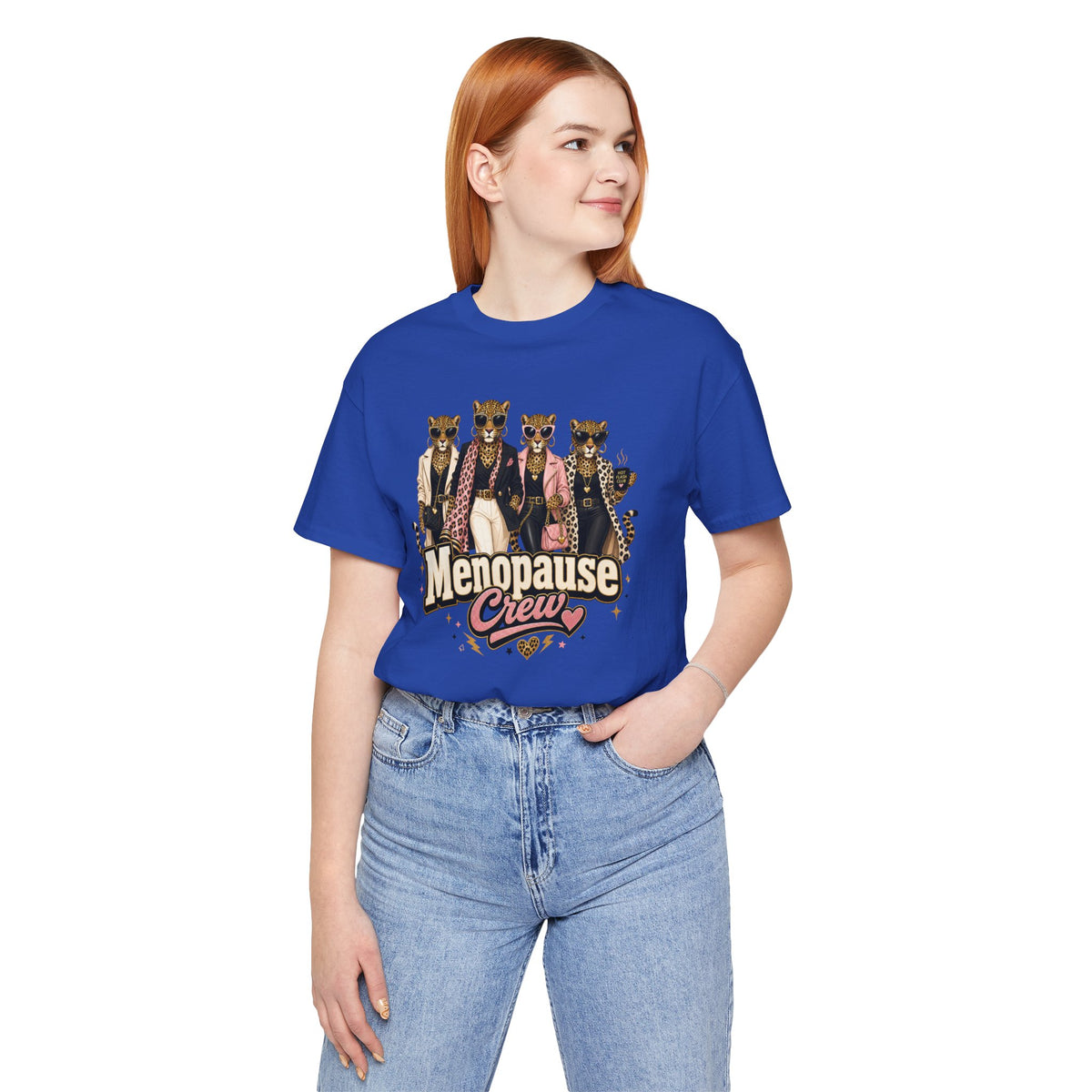 Menopause crew leopard T-shirt