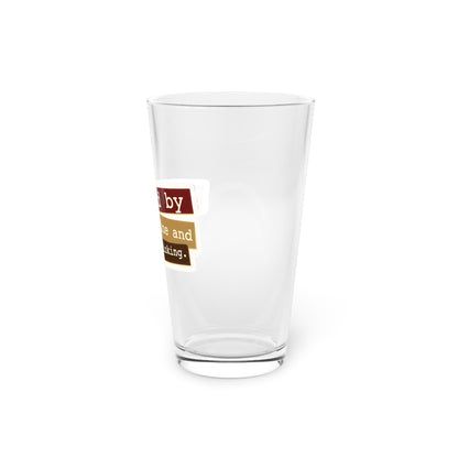 Powered by caffeine and critical thinking Beer Glass