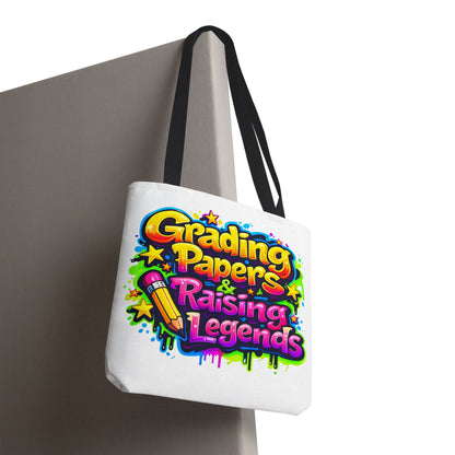 Grading papers & raising legends Tote Bag