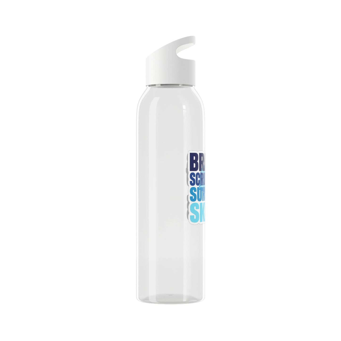 Brains, scrubs and surgical skills blue Water Bottle