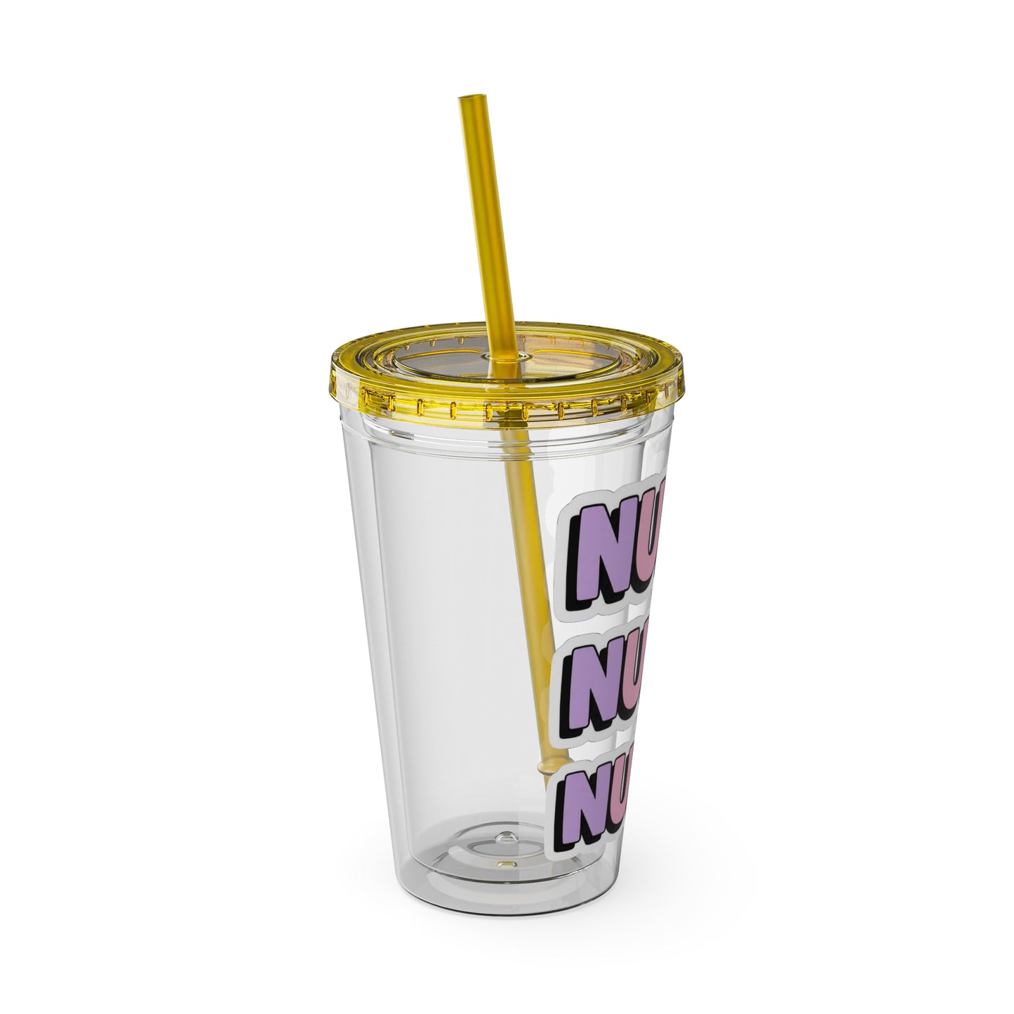 NURSE faux sticker Clear Insulated Cup