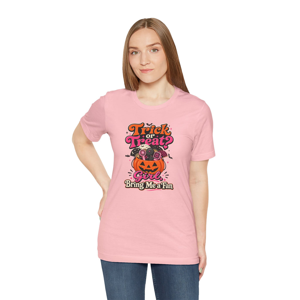 Trick or treat? Girl bring me a fan T-shirt
