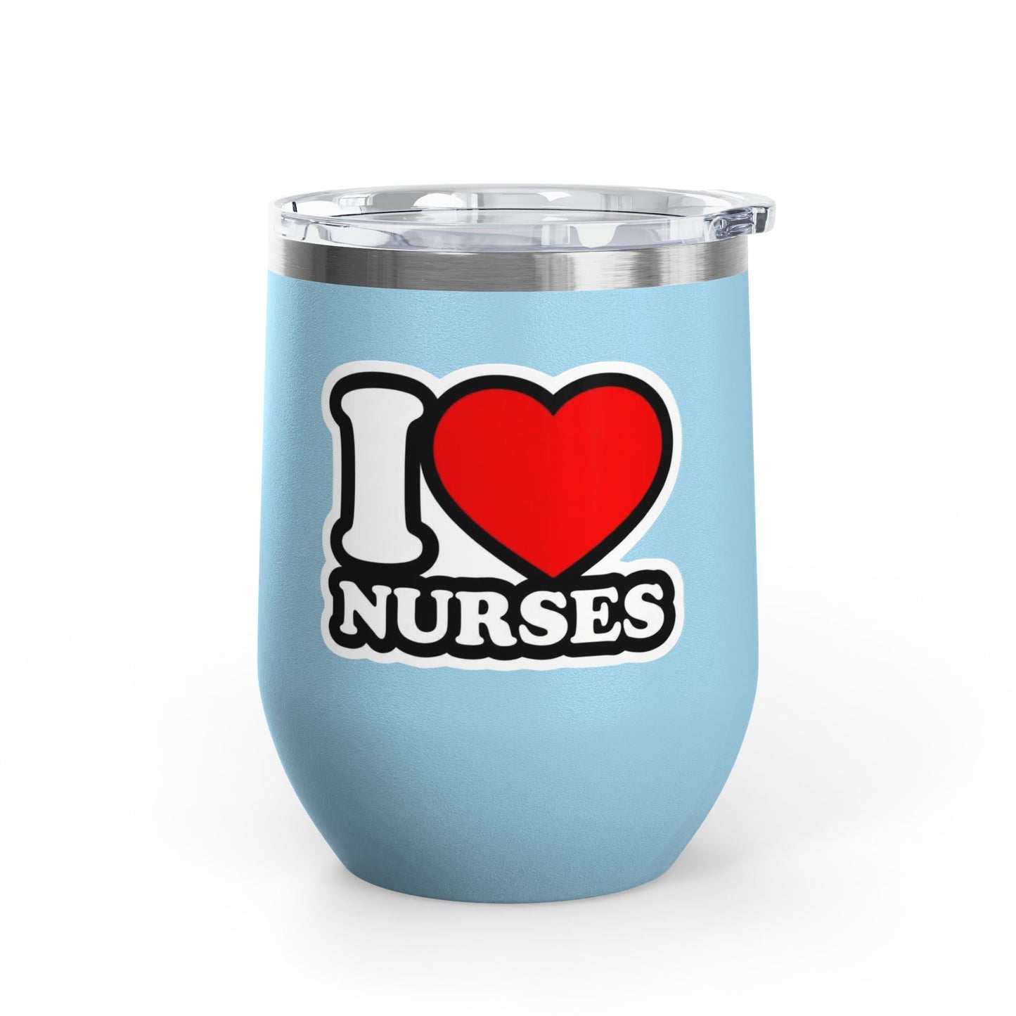 I love nurses faux sticker Tumbler