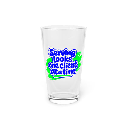 Serving looks one client at a time Beer Glass