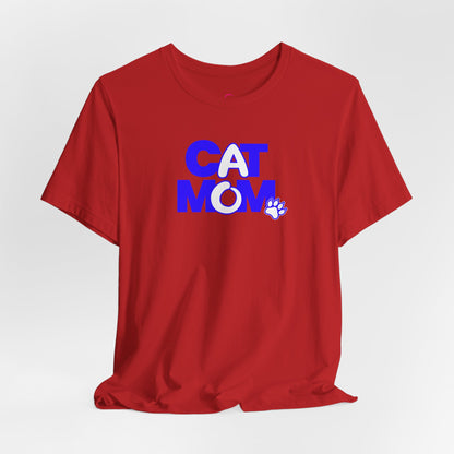 Cat mom blue T-shirt
