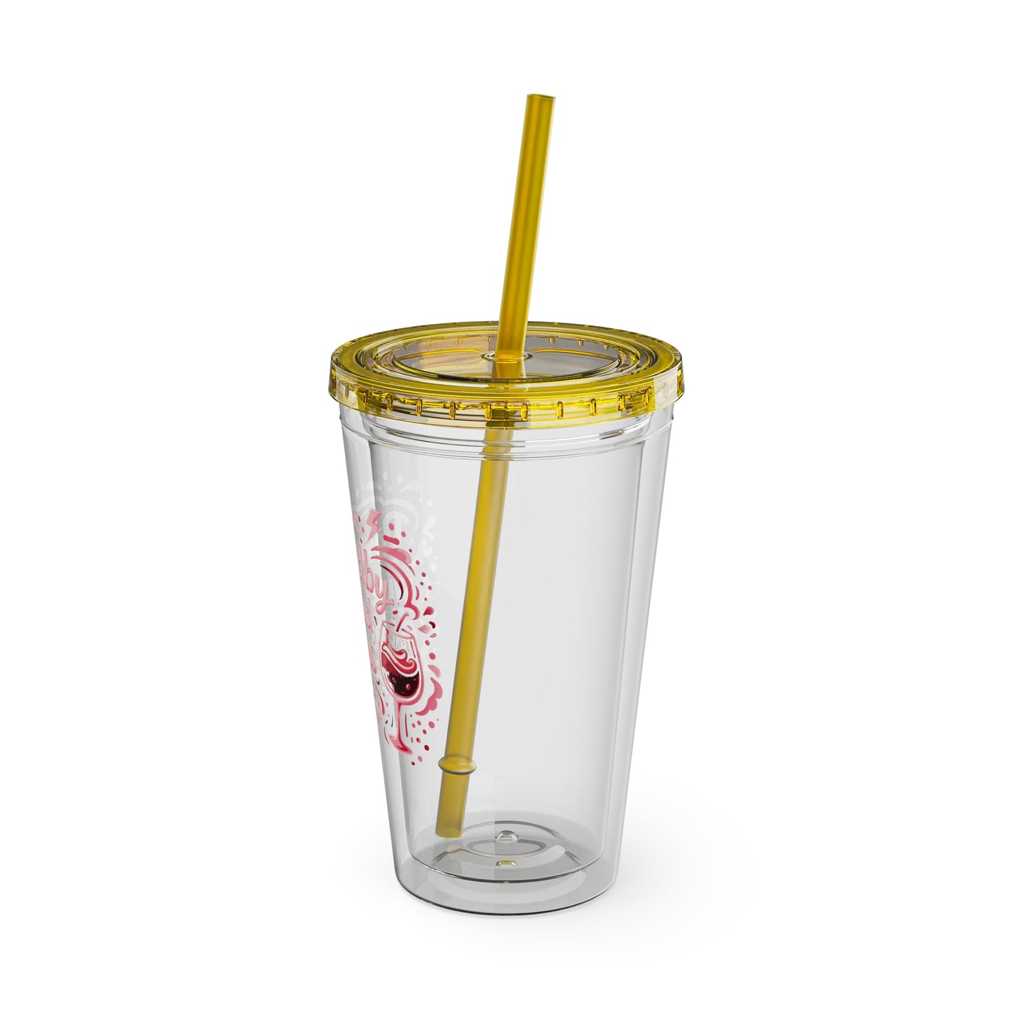 Powered by wine and bad decisions Clear Insulated Cup