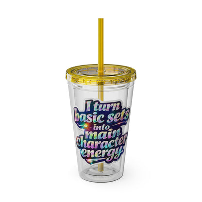 I turn basic sets into main character energy Clear Insulated Cup