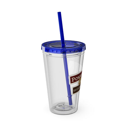 Powered by caffeine and critical thinking Clear Insulated Cup