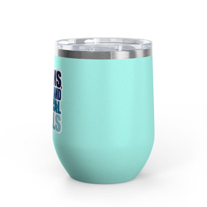 Brains, scrubs and surgical skills blue Tumbler