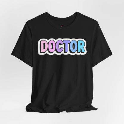 DOCTOR faux sticker T-shirt