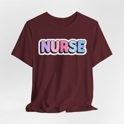 NURSE faux sticker T-shirt