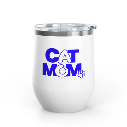 Cat mom blue Tumbler