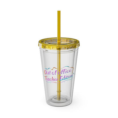 Out of office teacher edition Clear Insulated Cup
