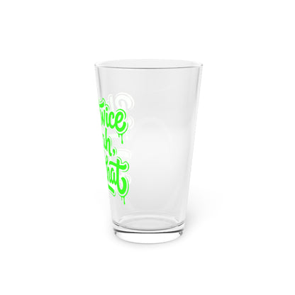Blink twice yeah I did that Beer Glass