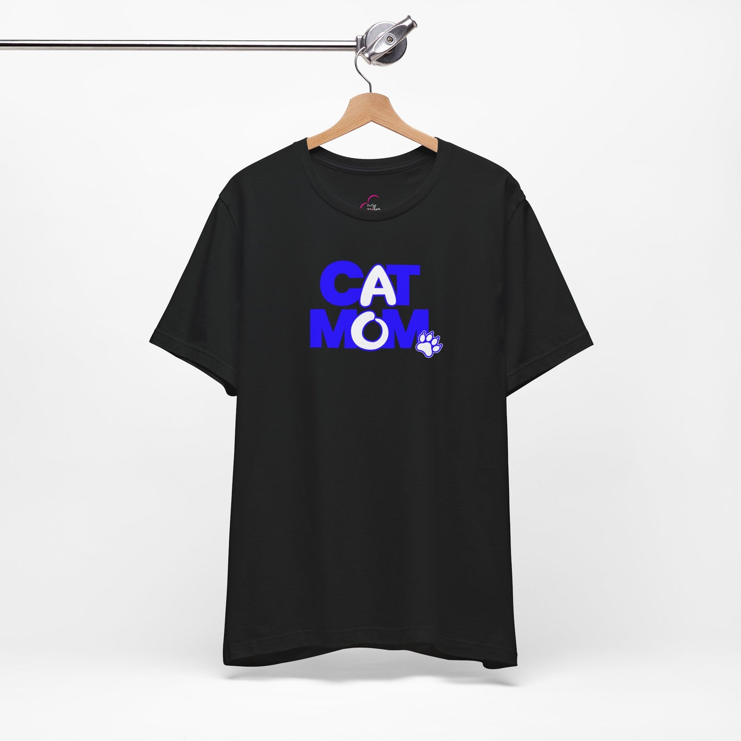 Cat mom blue T-shirt
