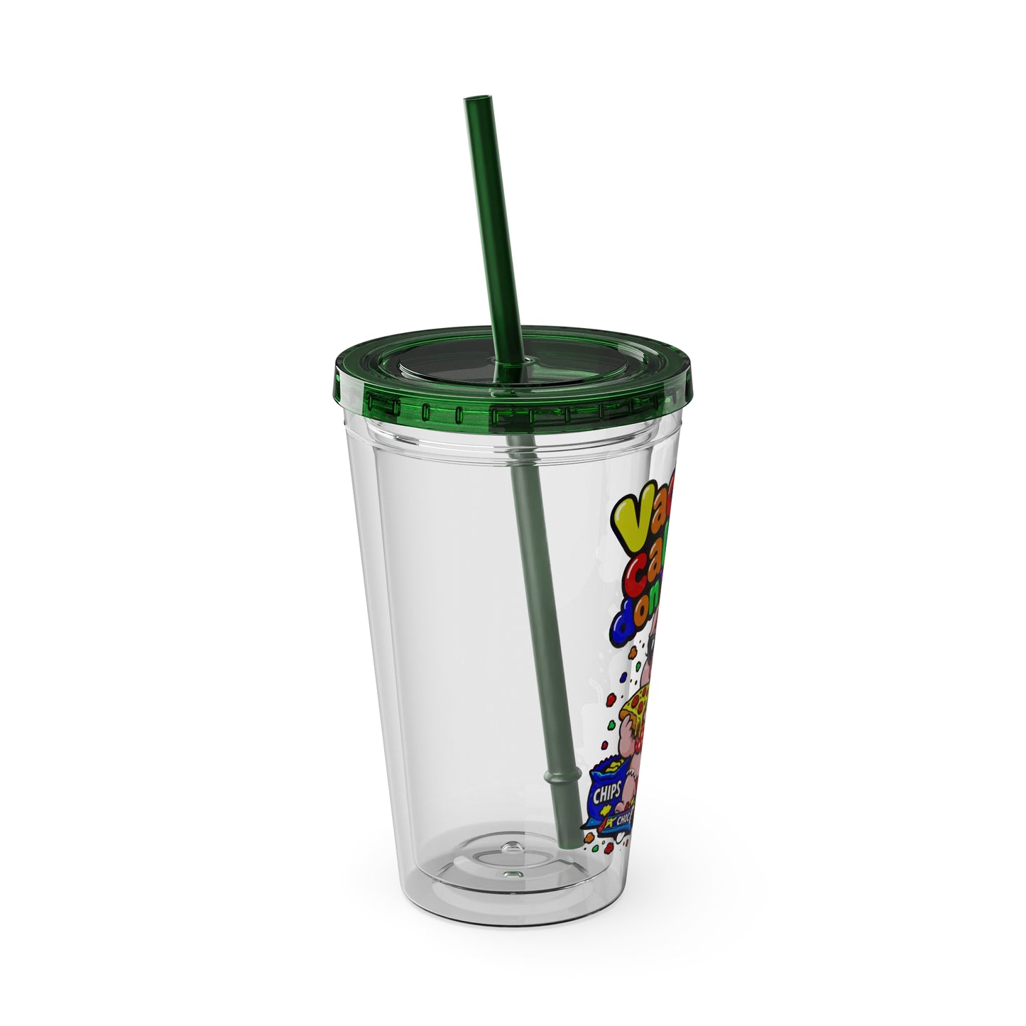 Vacation calories don't count Clear Insulated Cup
