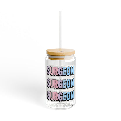 SURGEON faux sticker Sipper Glass