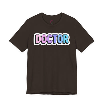 DOCTOR faux sticker T-shirt