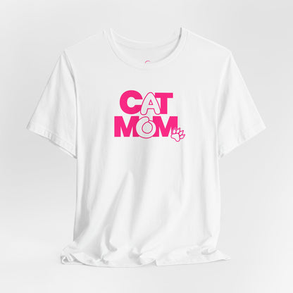 Cat mom pink T-shirt