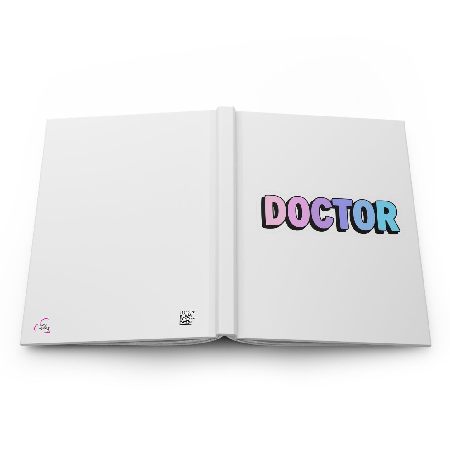 DOCTOR faux sticker Hardcover Journal