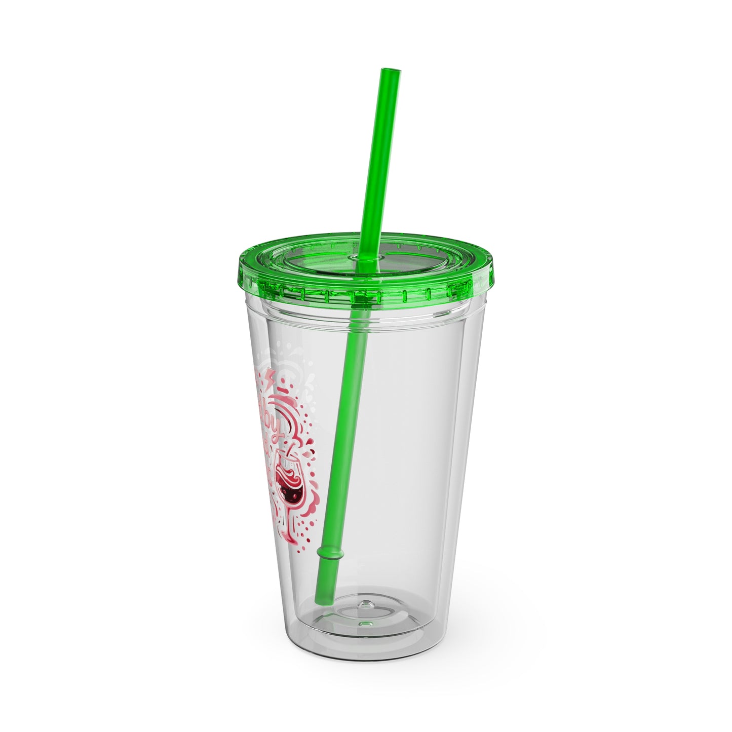 Powered by wine and bad decisions Clear Insulated Cup