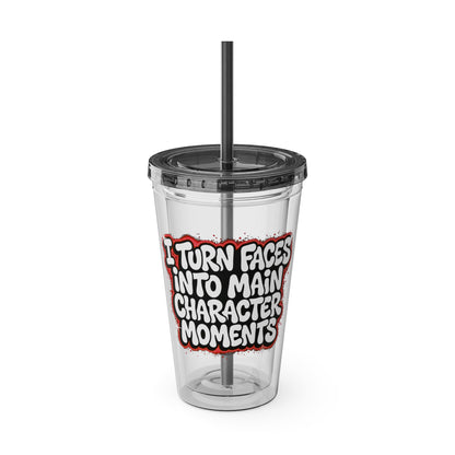 I turn faces into main character moments Insulated Cup
