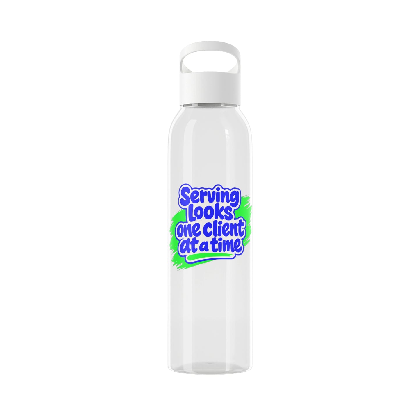 Serving looks one client at a time Water Bottle